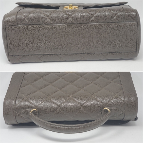 100% Auth CHANEL Jumbo 32 Caviar Skin Hand Bag - Picture 4 of 8